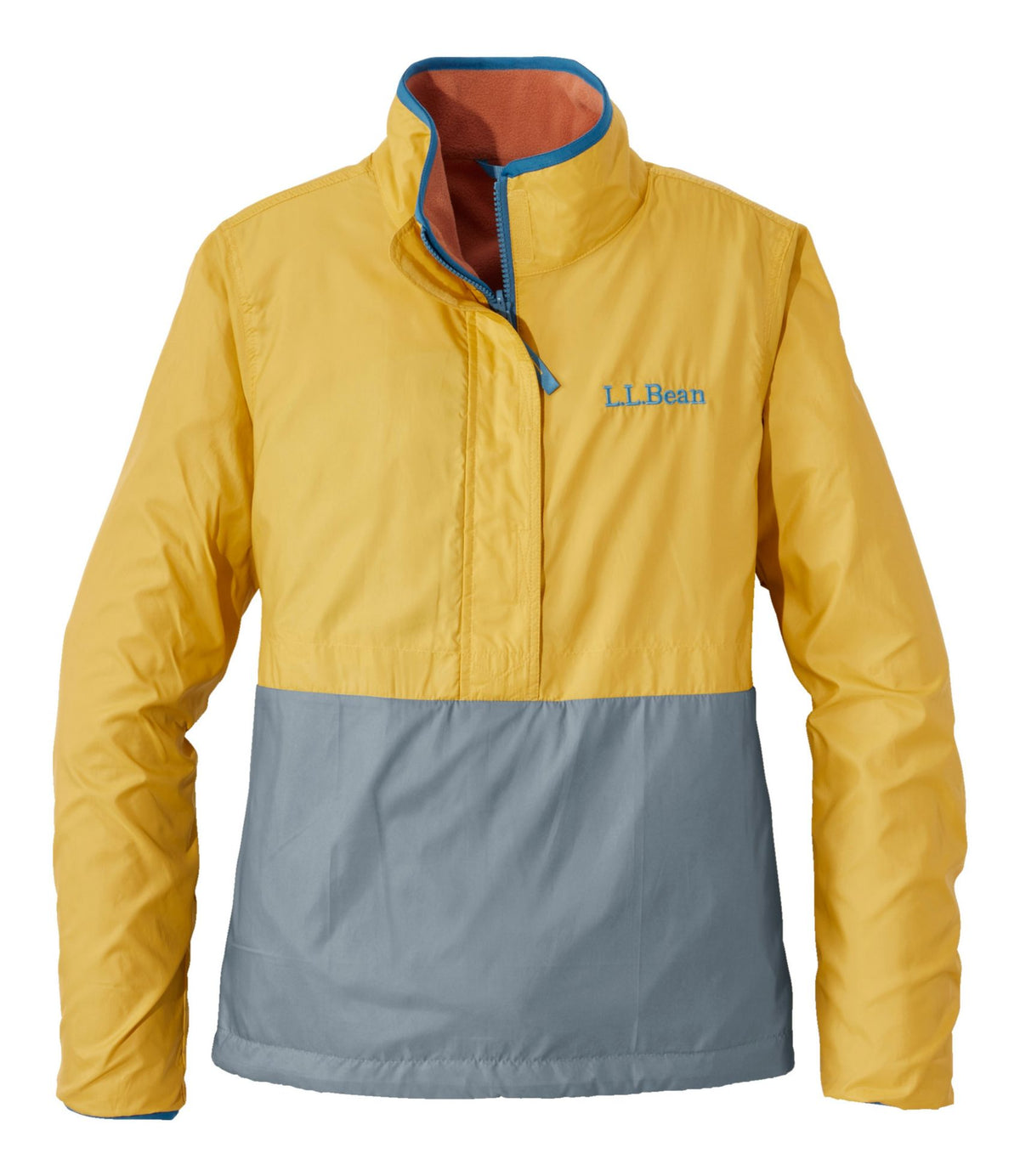 L.L.Bean Women's Bean's Classic Reversible Anorak Field Gold/Forest Gray