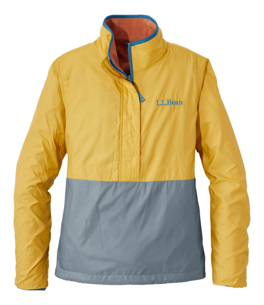 L.L.Bean Women's Bean's Classic Reversible Anorak Field Gold/Forest Gray
