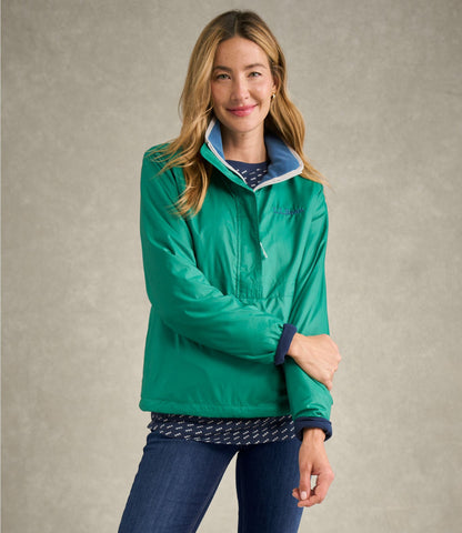 L.L.Bean Women's Bean's Classic Reversible Anorak Field Gold/Forest Gray
