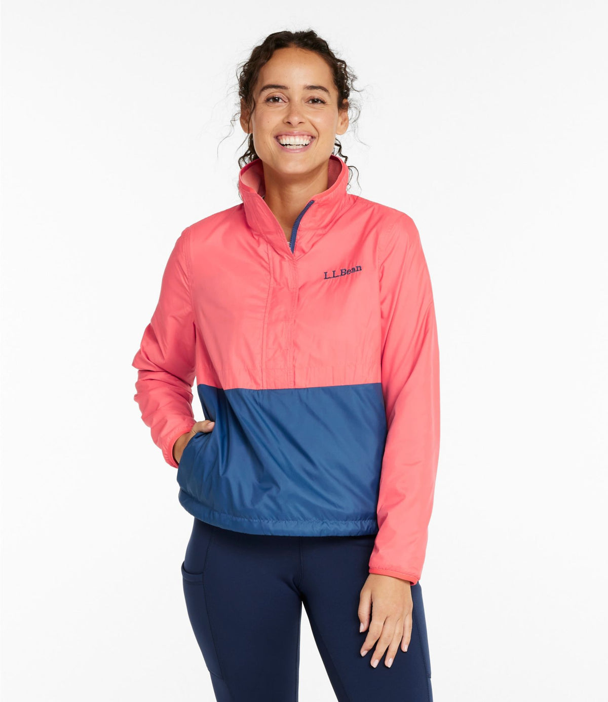 L.L.Bean Women's Bean's Classic Reversible Anorak Field Gold/Forest Gray