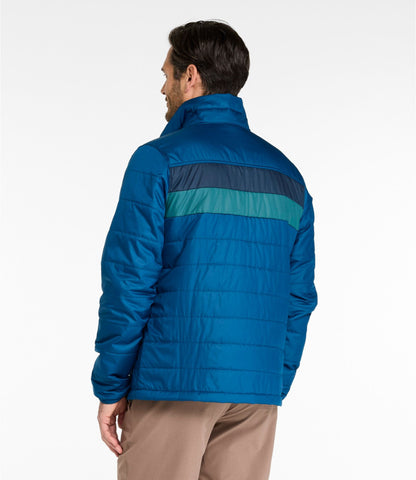 L.L.Bean Men's Mountain Classic Puffer Jacket, Colorblock Dark Marine Blue/Nautical Navy