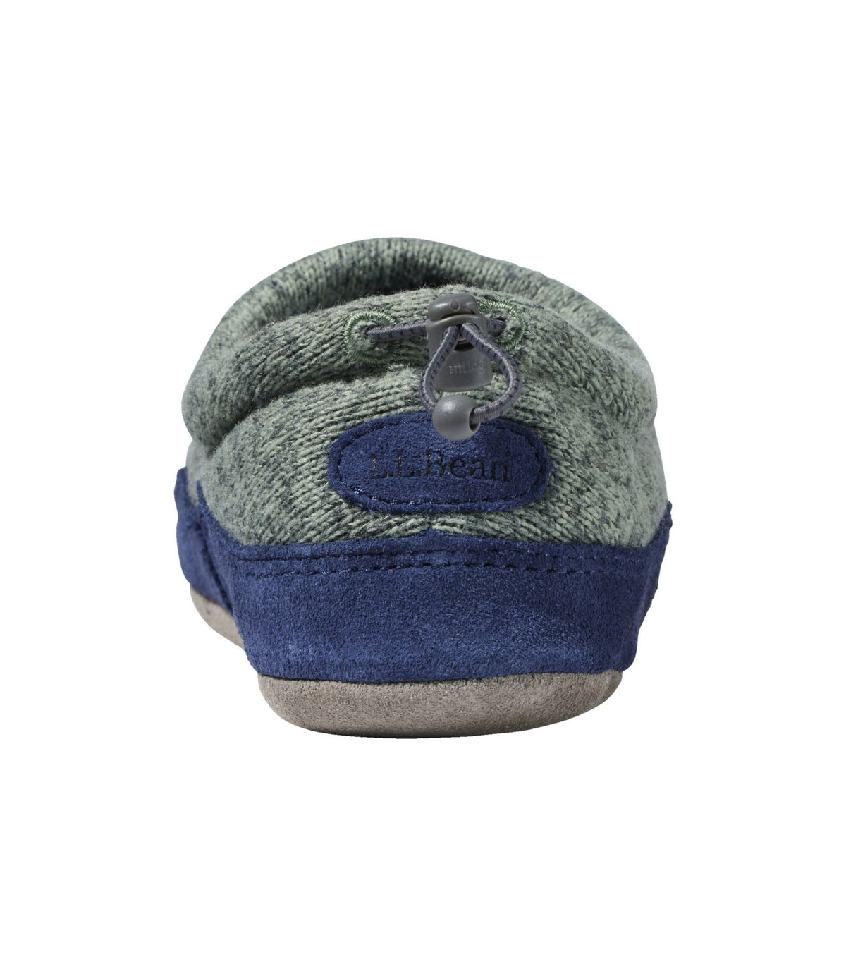 L.L.Bean Kids' Sweater Fleece Slippers, Motif Faded Sage Dogs