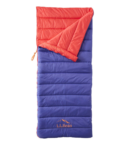 L.L.Bean Kids' L.L.Bean Puffer Sleeping Bag, 40° Dusty Periwinkle