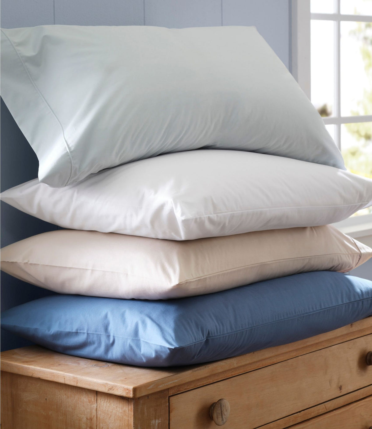 L.L.Bean Sunwashed Percale Sheet Collection Bluegrass