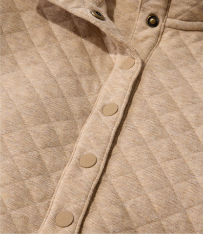 L.L.Bean Women's Quilted Half-Snap Sweatshirt Classic Navy