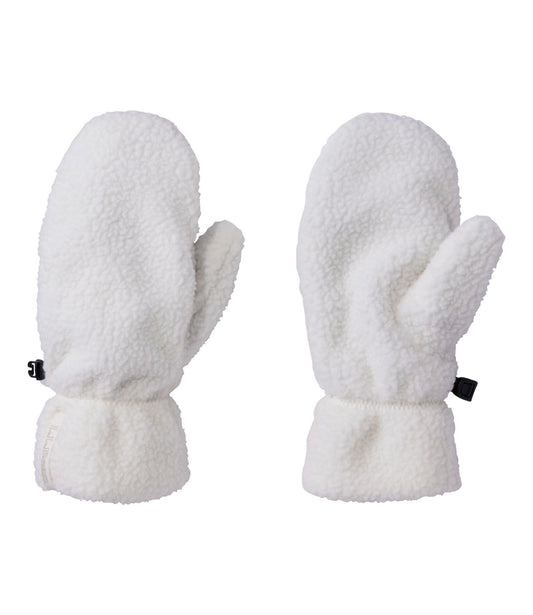 L.L.Bean Women's Sherpa Fleece Mittens Bone