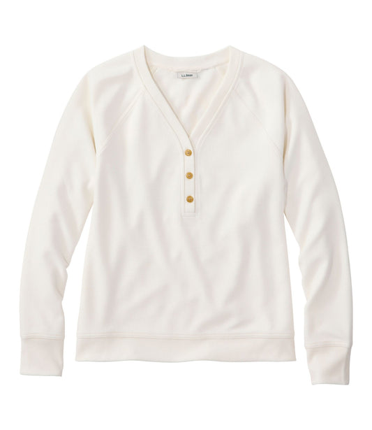 L.L.Bean Women's Mountainside Micro Waffle Henley Bone