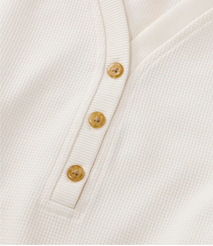 L.L.Bean Women's Mountainside Micro Waffle Henley Bone
