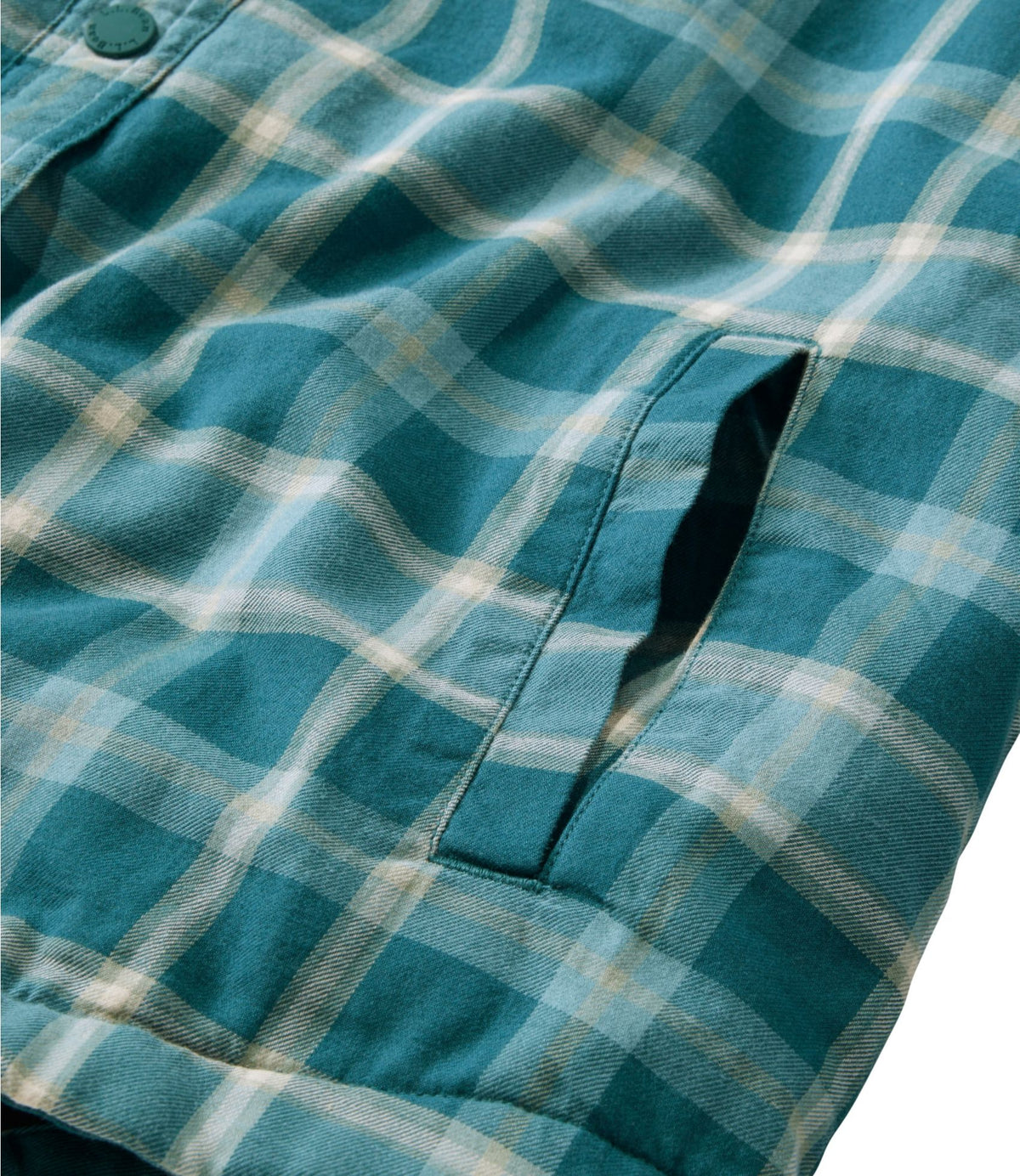 L.L.Bean Women's Fleece-Lined Flannel Shirt, Snap-Front Plaid Dark Twilight Blue