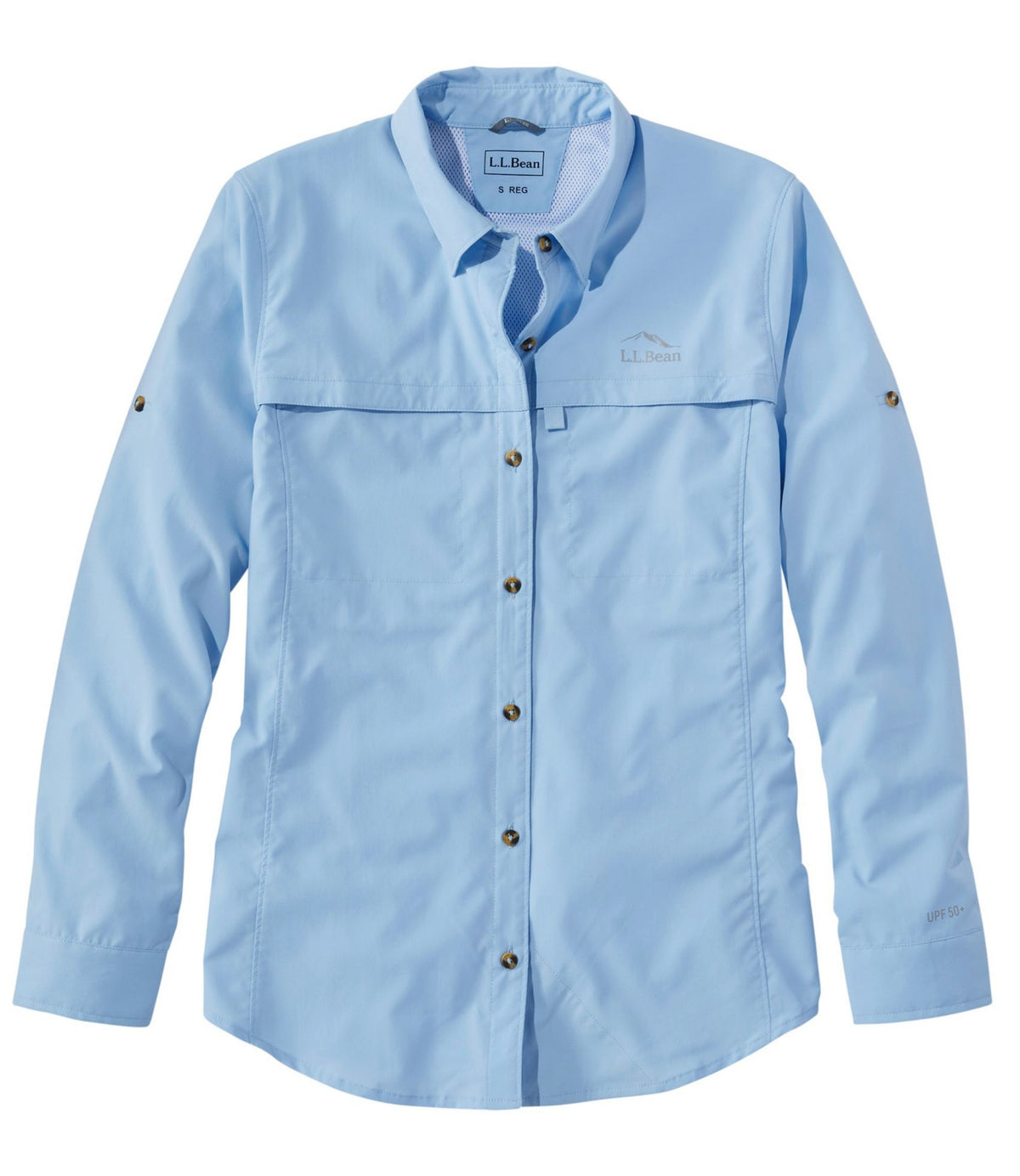 L.L.Bean Women's Tropicwear Shirt, Long-Sleeve Lapis Quartz