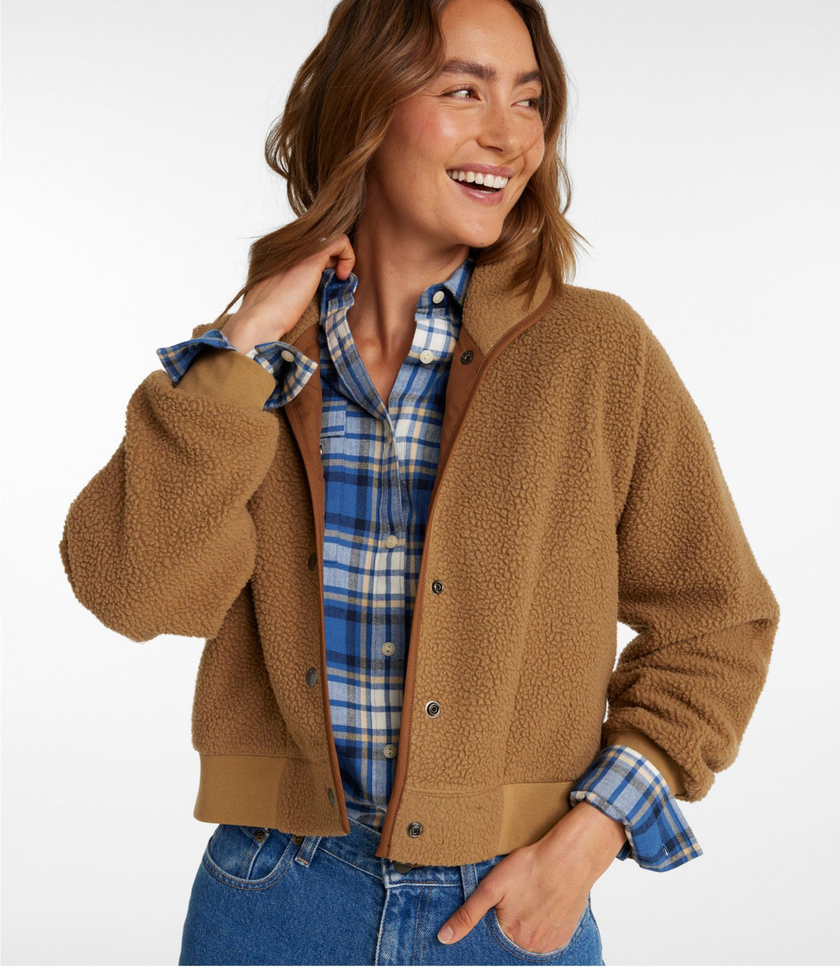 L.L.Bean Women's Signature Camp Flannel Shirt Currant Print