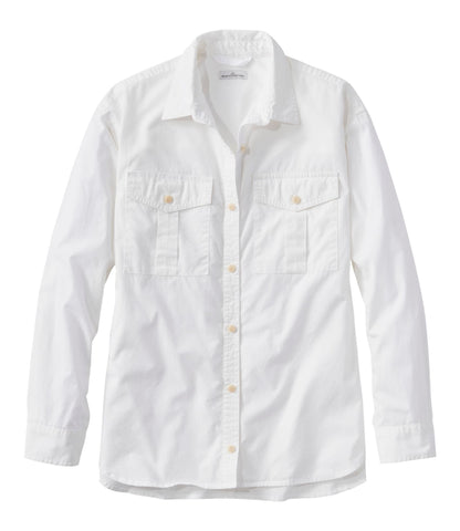 L.L.Bean Women's Signature Soft Poplin Shirt White