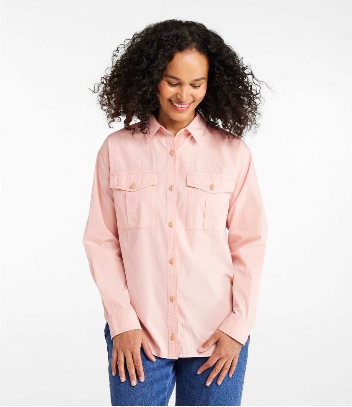 L.L.Bean Women's Signature Soft Poplin Shirt White