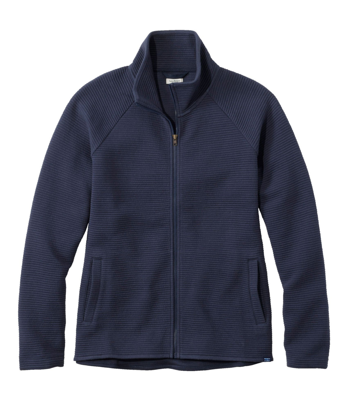 L.L.Bean Women's Lakewashed Double-Knit Full-Zip Classic Navy