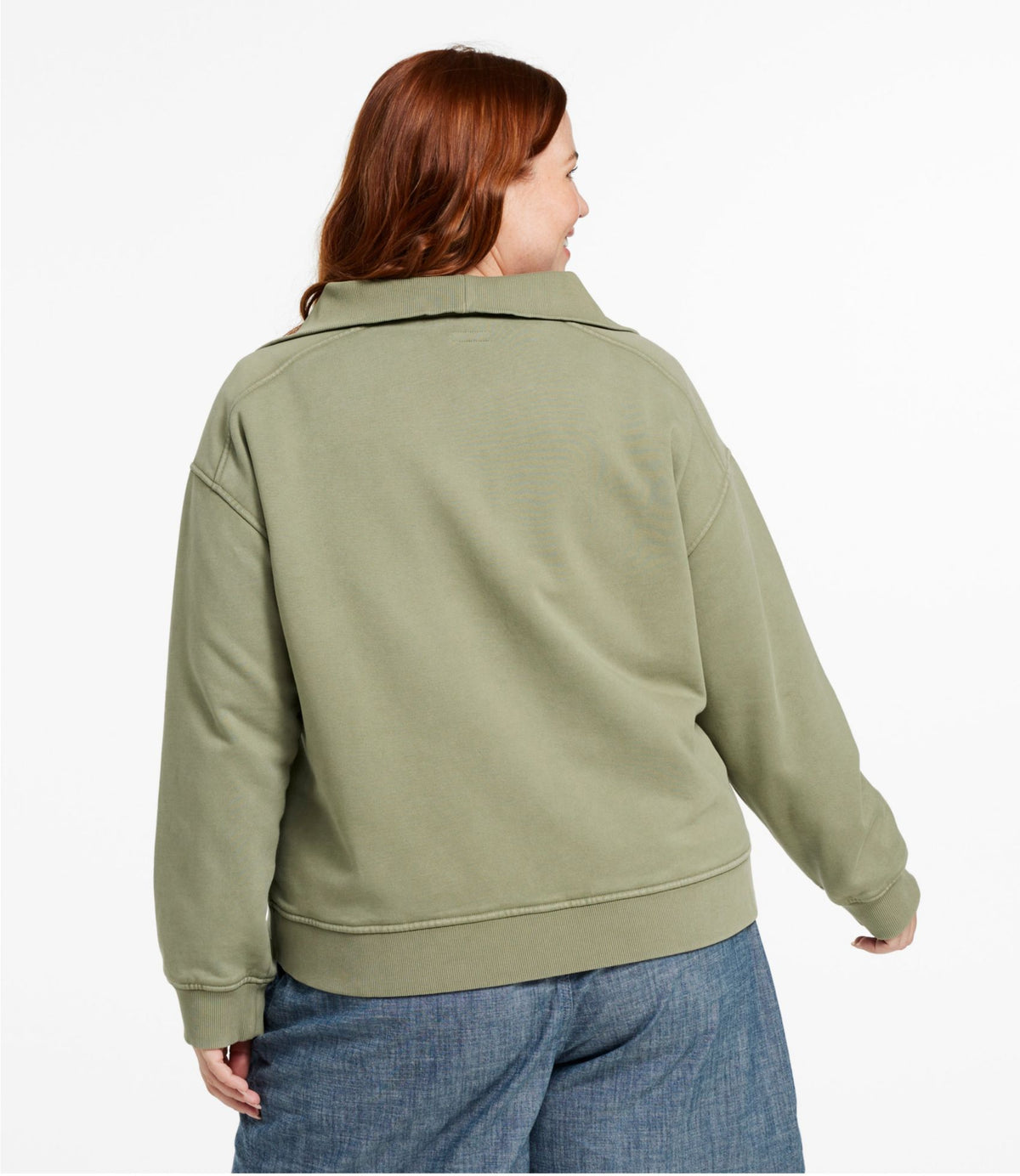 L.L.Bean Women's Sunwashed Sweats, Quarter-Zip