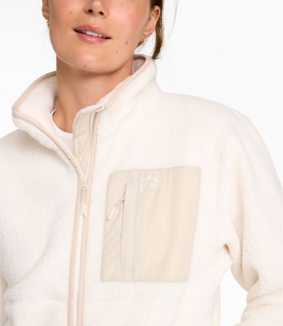 L.L.Bean Women's Mountainside Fleece Jacket Bone