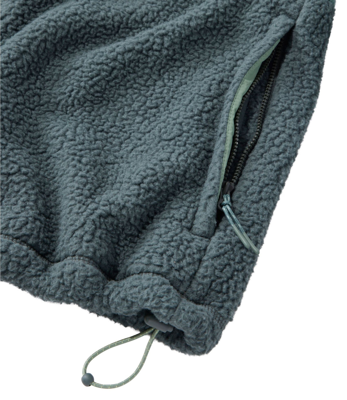 L.L.Bean Women's Mountainside Fleece Ripstop Overlay Jacket, Colorblock Deep Sea Green/Shadow Green