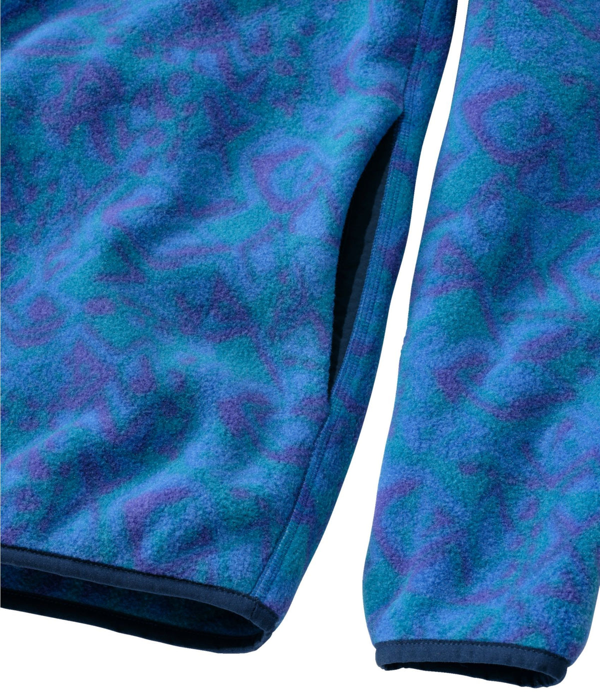 L.L.Bean Women's Mountain Classic Fleece Pullover, Print Teal Frost Woodblock
