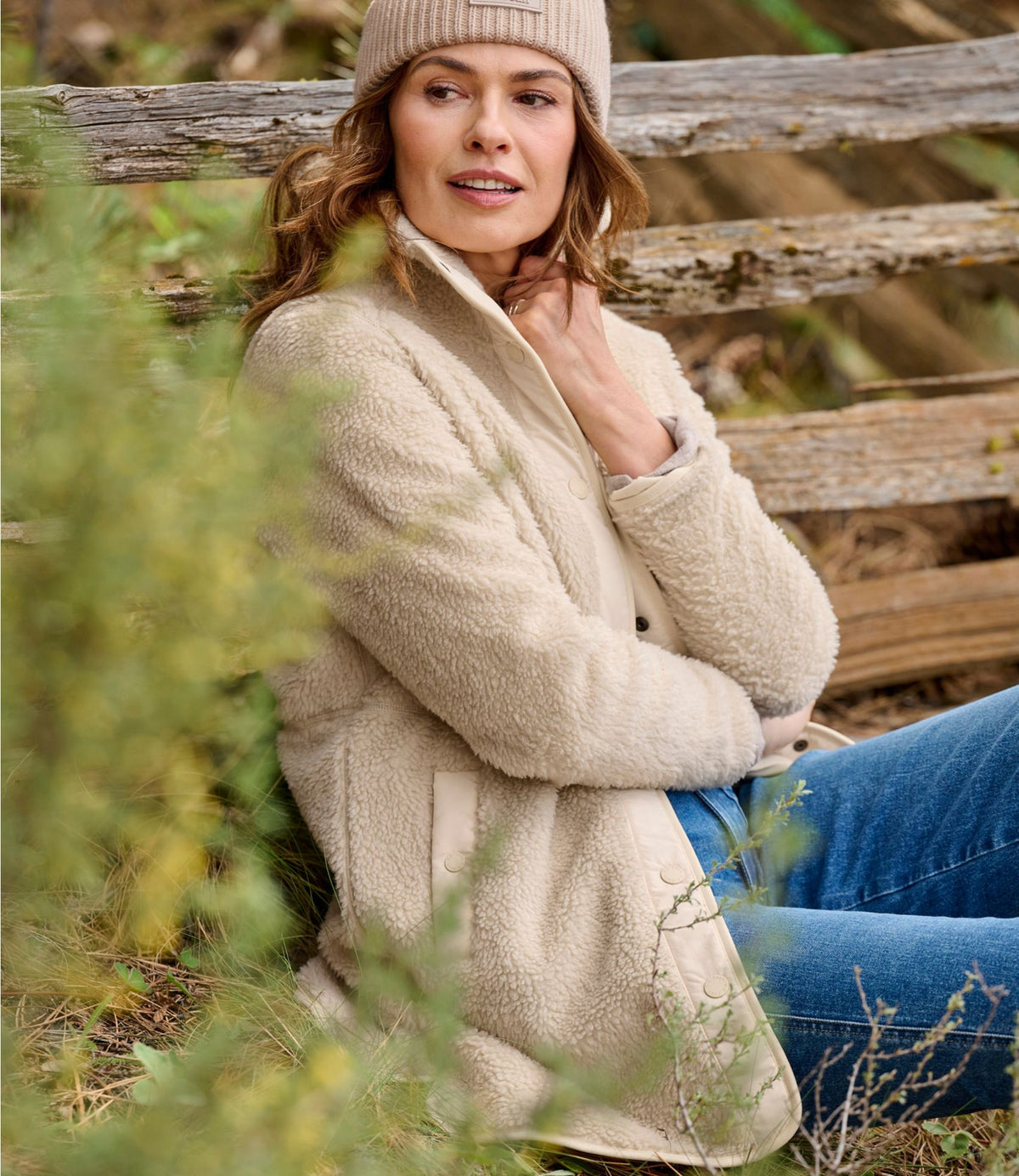 L.L.Bean Women's Bean's Sherpa Fleece Coat Carbon Navy