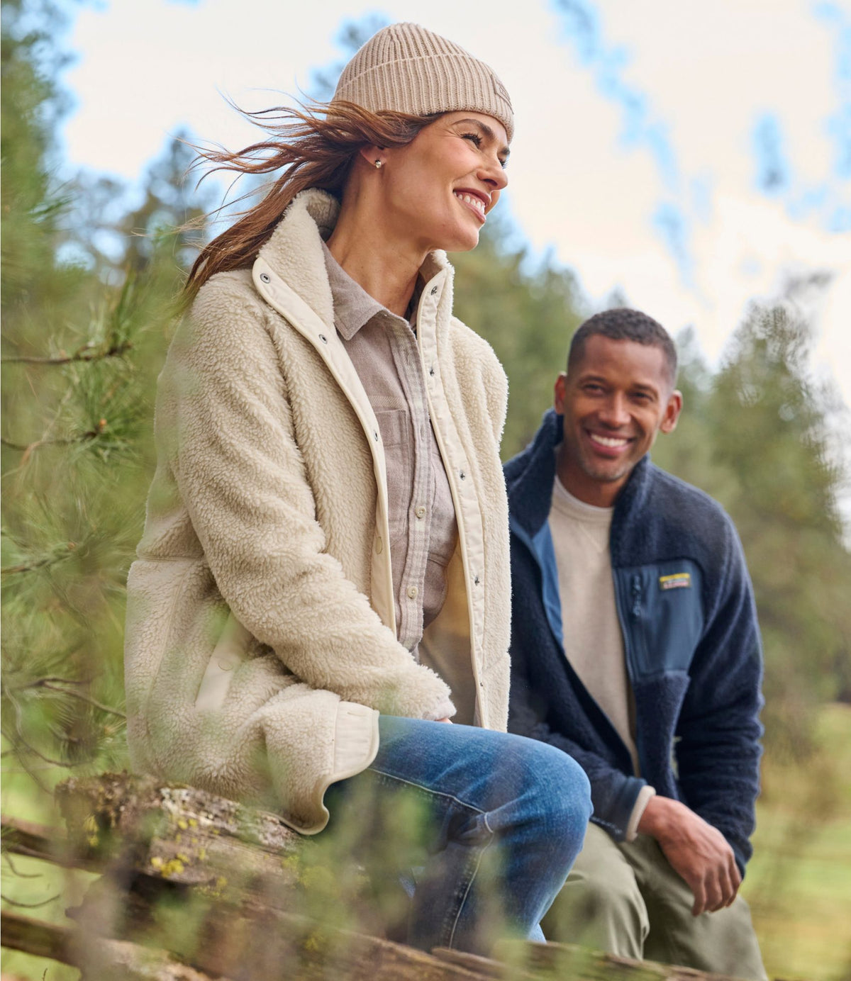 L.L.Bean Women's Bean's Sherpa Fleece Coat Carbon Navy