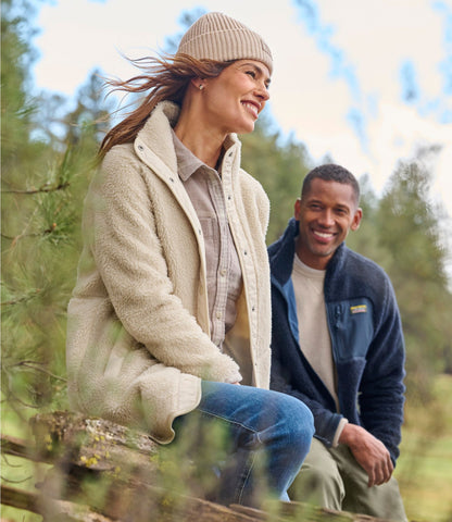 L.L.Bean Women's Bean's Sherpa Fleece Coat Carbon Navy