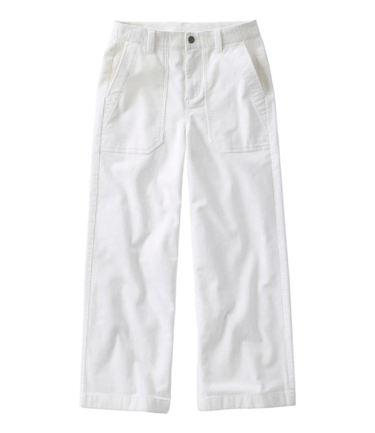 L.L.Bean Women's 207 Vintage Corduroy Pants, High-Rise Wide-Leg Bone
