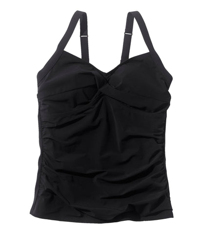 L.L.Bean Women's Shaping Swimwear, Tankini Top Black