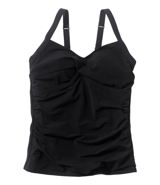 L.L.Bean Women's Shaping Swimwear, Tankini Top Black