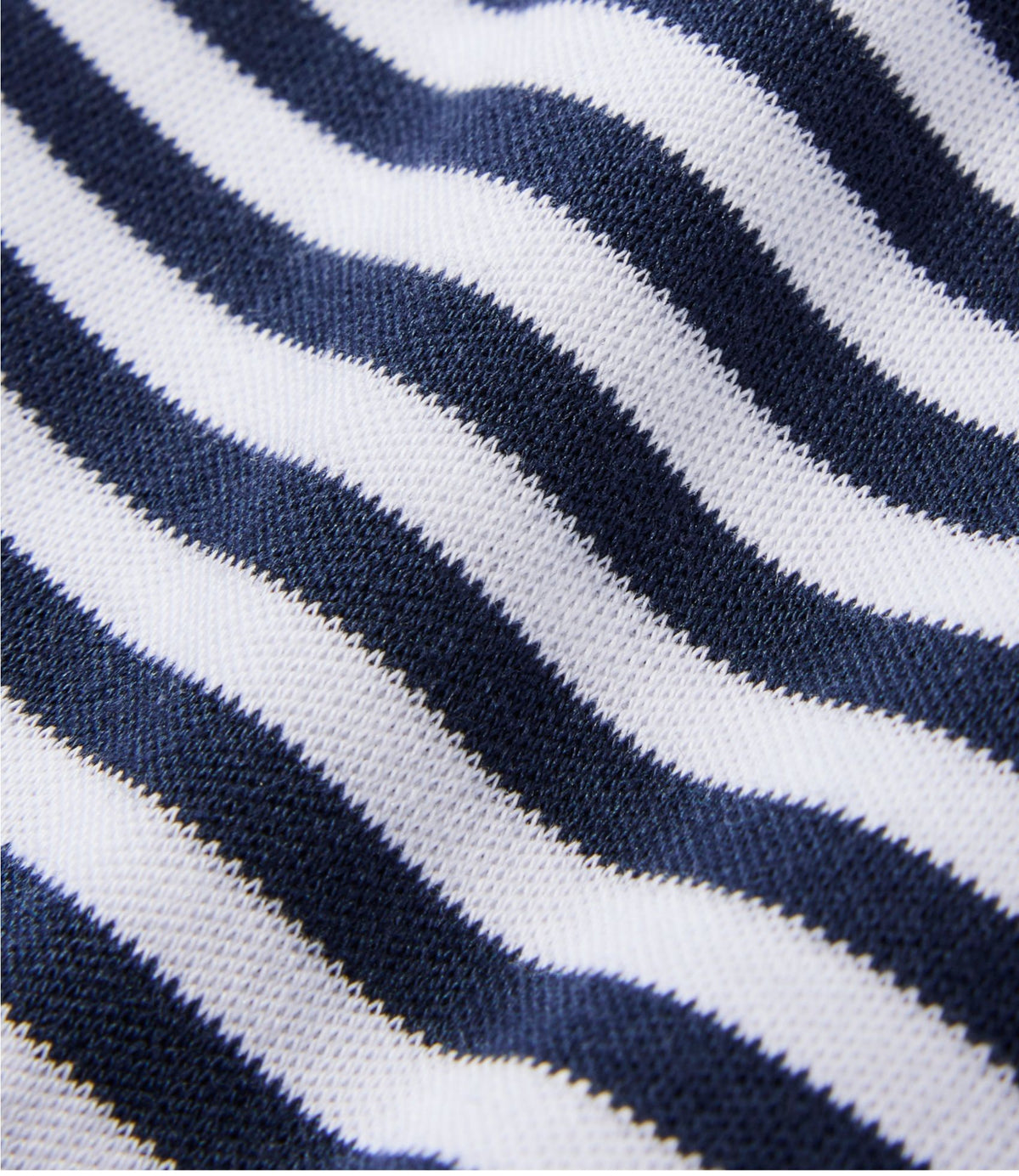 L.L.Bean Women's Supima Nightgown, V-Neck Three-Quarter-Sleeve Stripe Classic Navy Stripe