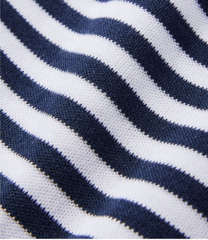 L.L.Bean Women's Supima Nightgown, V-Neck Three-Quarter-Sleeve Stripe Classic Navy Stripe