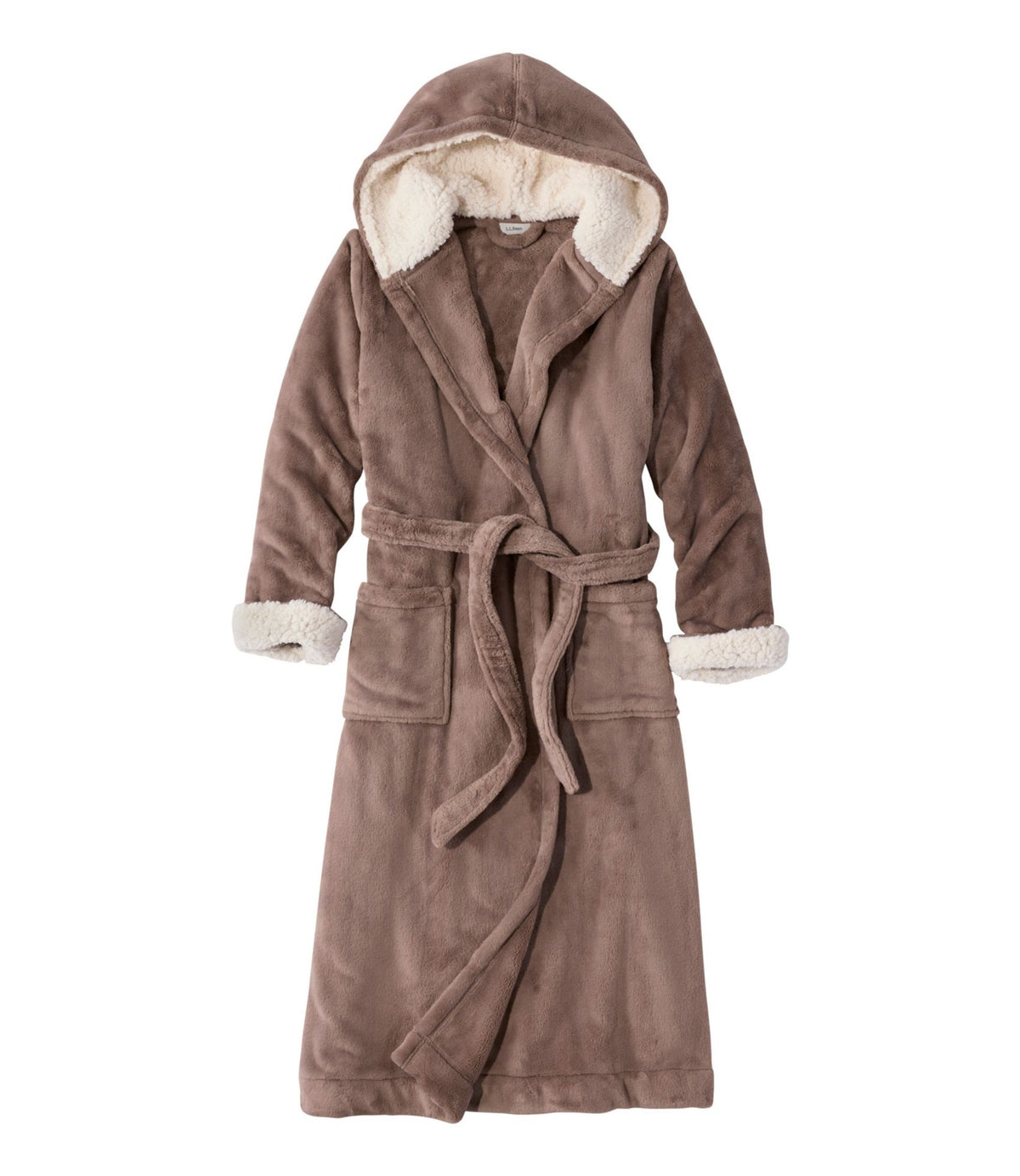 L.L.Bean Women's Wicked Plush Robe Brown Birch