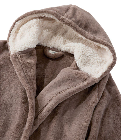 L.L.Bean Women's Wicked Plush Robe Brown Birch