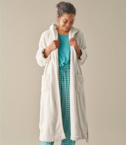 L.L.Bean Women's Wicked Plush Robe Brown Birch