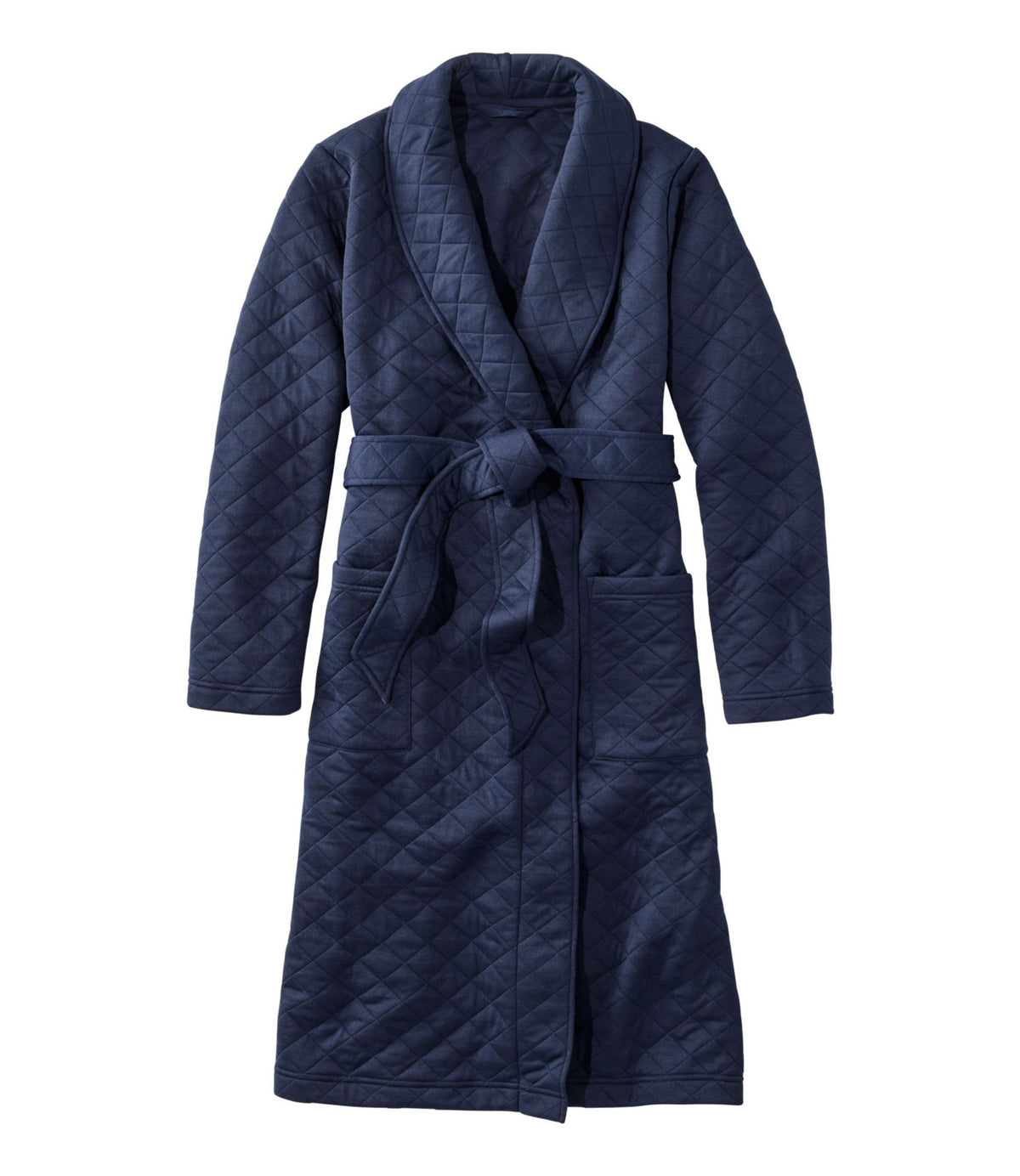 L.L.Bean Women's Quilted Robe Classic Navy