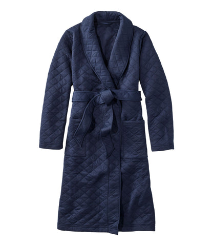 L.L.Bean Women's Quilted Robe Classic Navy
