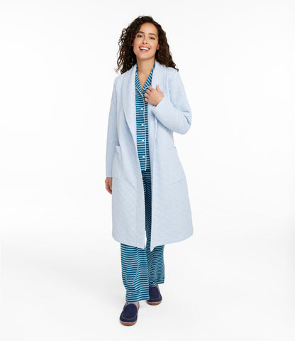 L.L.Bean Women's Quilted Robe Classic Navy