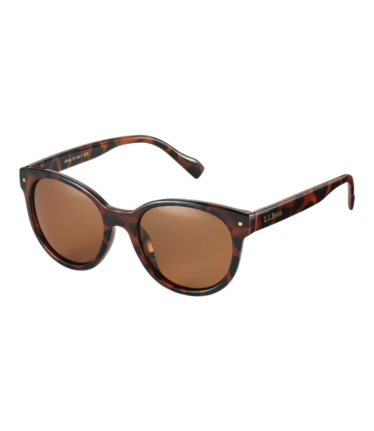 L.L.Bean Women's L.L.Bean Kennebunkport Polarized Sunglasses Demi Brown/Brown