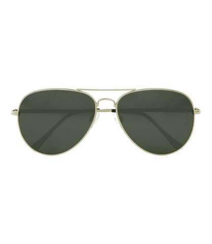 L.L.Bean Adults' L.L.Bean Classic Aviator Polarized Sunglasses Shiny Gold/Gray