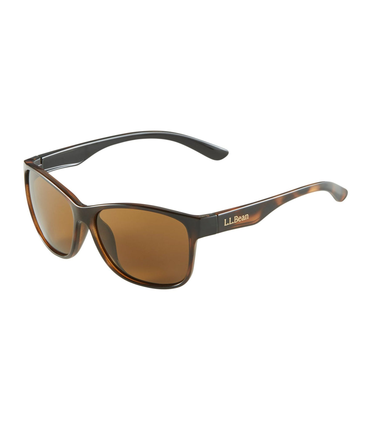 L.L.Bean Women's L.L.Bean Rockland Polarized Sunglasses Shiny Dark Demi/Brown
