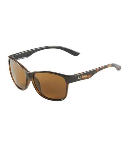 L.L.Bean Women's L.L.Bean Rockland Polarized Sunglasses Shiny Dark Demi/Brown