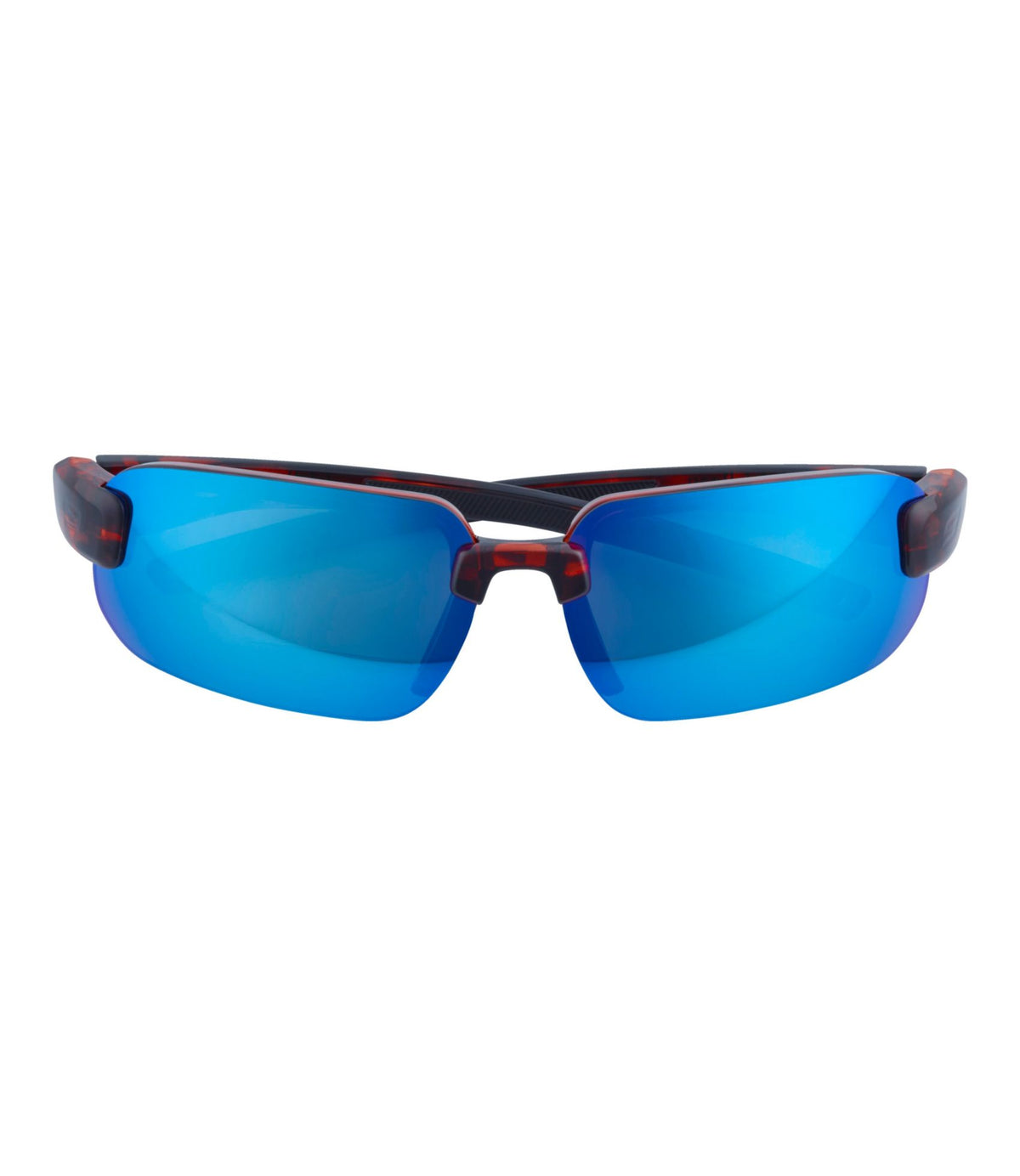 L.L.Bean Adults' L.L.Bean Polarized Performance BiFocal Rimless Mirror Sunglasses Shiny Dark Demi/Smoke Blue Mirror