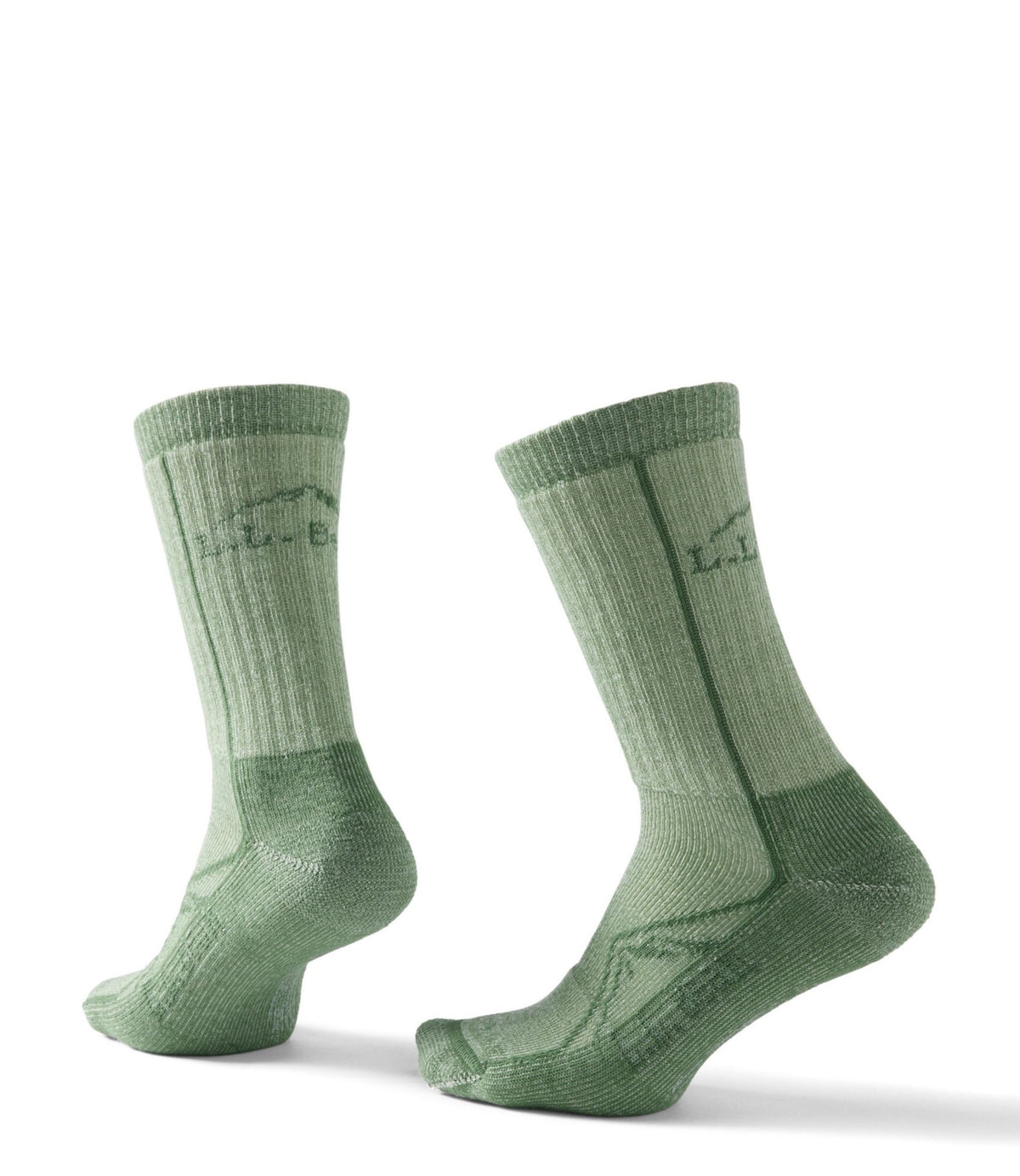 L.L.Bean Adults' Cresta Wool No Fly Zone Lightweight Hiking Socks, Crew Faded Sage