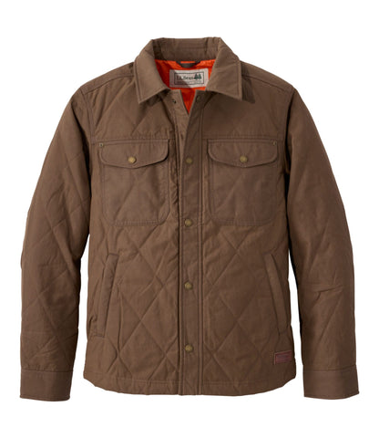 L.L.Bean Men's Insulated Waxed Cotton Field Jacket Dark Cinder