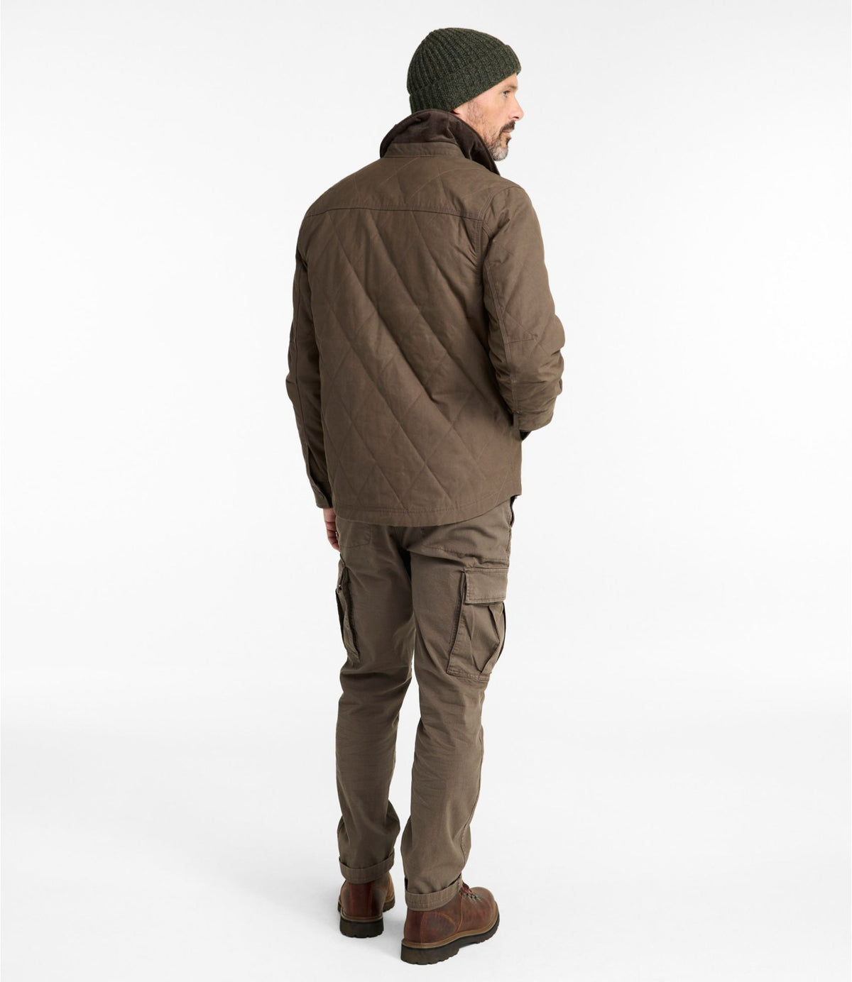 L.L.Bean Men's Insulated Waxed Cotton Field Jacket Dark Cinder