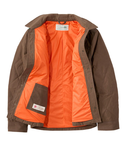 L.L.Bean Men's Insulated Waxed Cotton Field Jacket Dark Cinder