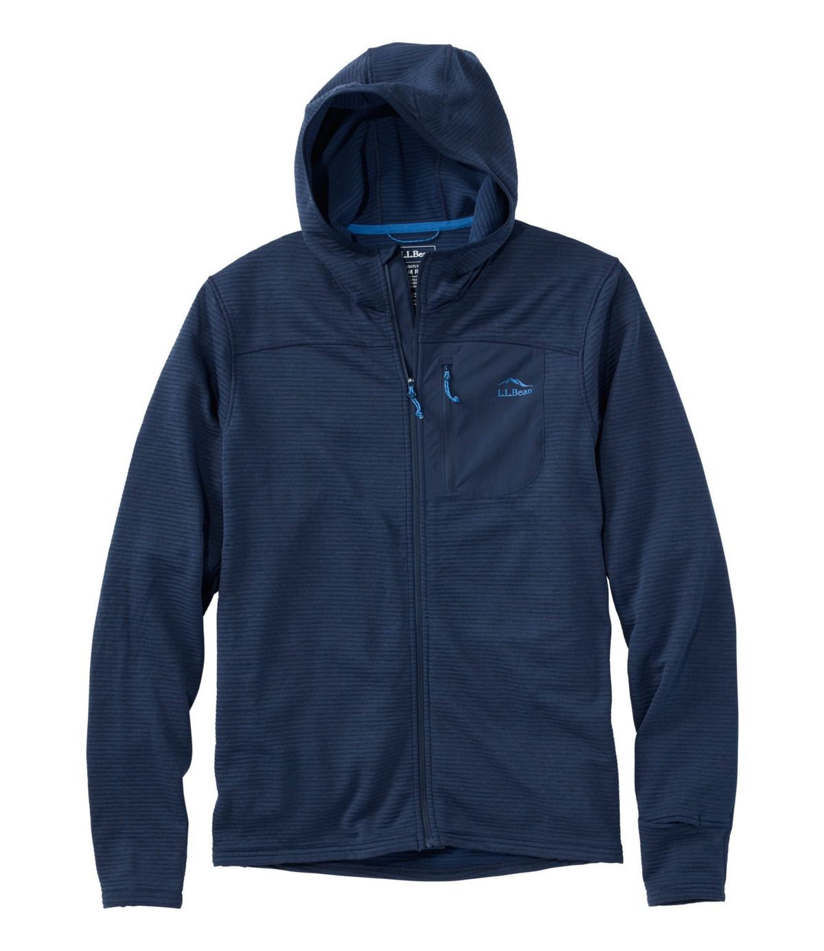 L.L.Bean Men's Cresta Fleece Full-Zip Hooded Jacket Classic Navy