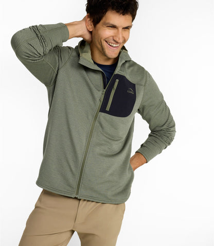 L.L.Bean Men's Cresta Fleece Full-Zip Hooded Jacket Classic Navy
