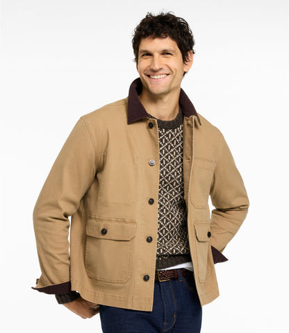 L.L.Bean Men's Signature Double L® Denim Barn Coat, Canvas Dark Clay
