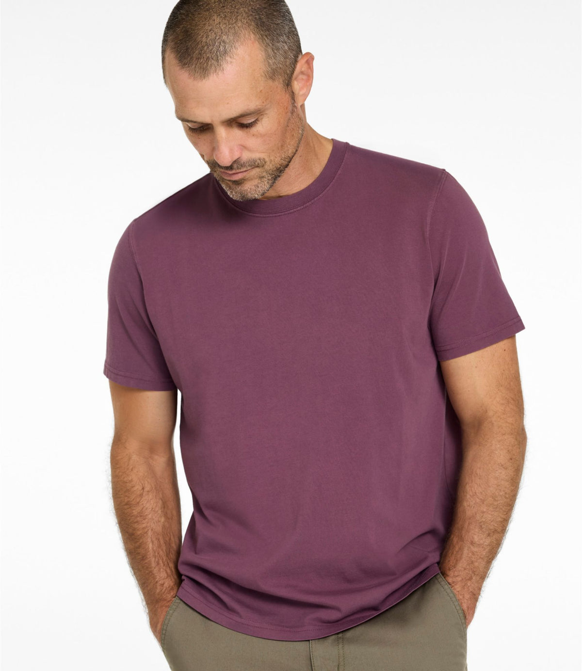 L.L.Bean Men's Sunwashed Tee, Short-Sleeve Classic Navy