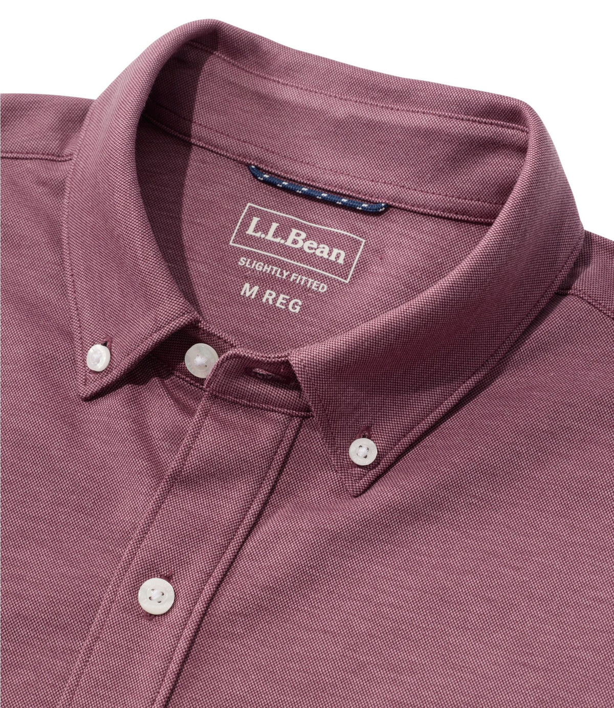 L.L.Bean Men's Comfort Stretch Performance® Button-Front Knit Shirt, Long-Sleeve Bright Navy